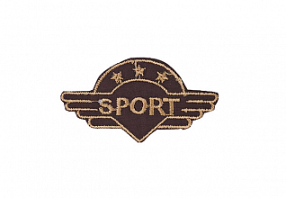 Термоаппликация "Sport" коричневый