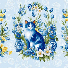 Купить Рогожка ш.150 см 904 Тейково (29352в1 Декоративные котики) оптом и в розницу недорого