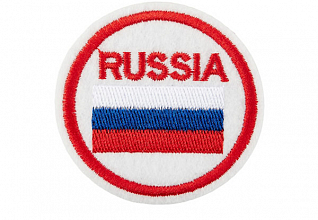 Термоаппликация "RUSSIA" круг LA577 60х60мм