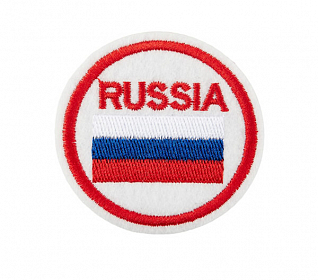 Термоаппликация "RUSSIA" круг LA577 60х60мм