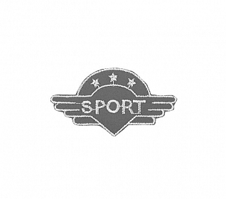 Термоаппликация "Sport" серый